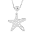Sterling Silver Starfish Necklace 20 Inches 2.30 Grams - Sticky add to cart bar