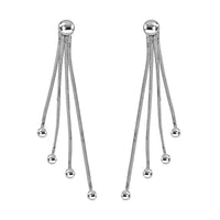 Sterling Silver Fringe Dangle Earrings 2.50 Grams