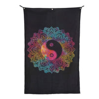 Multi Color Cotton Screen Printed Tie Dye Dreamcatcher Tapestry Wall Hanging (52x82)