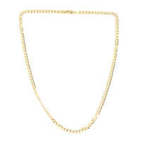 Italian 14K Yellow Gold 3.5mm Cuban Necklace 20 Inches 4.50 Grams