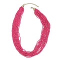 Yellow Seed Beaded Multi Layered Necklace (20 inches) in Goldtone - Sticky add to cart bar