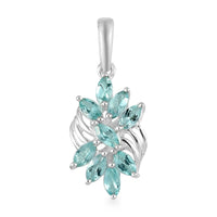Green Apatite Pendant in Sterling Silver 1.45 ctw
