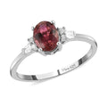 Ouro Fino Rubellite and Diamond Ring in Platinum Over Sterling Silver (Size 10.0) 1.35 ctw - Sticky add to cart bar