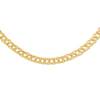 Maestro Gold Collection Italian 10K Yellow Gold 3.5mm Diamond-Cut Marquise Necklace 18 Inches 3.50 Grams