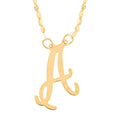 Maestro Gold Collection Italian 10K Yellow Gold 1.2 mm Initial A Necklace 18 Inches - Sticky add to cart bar