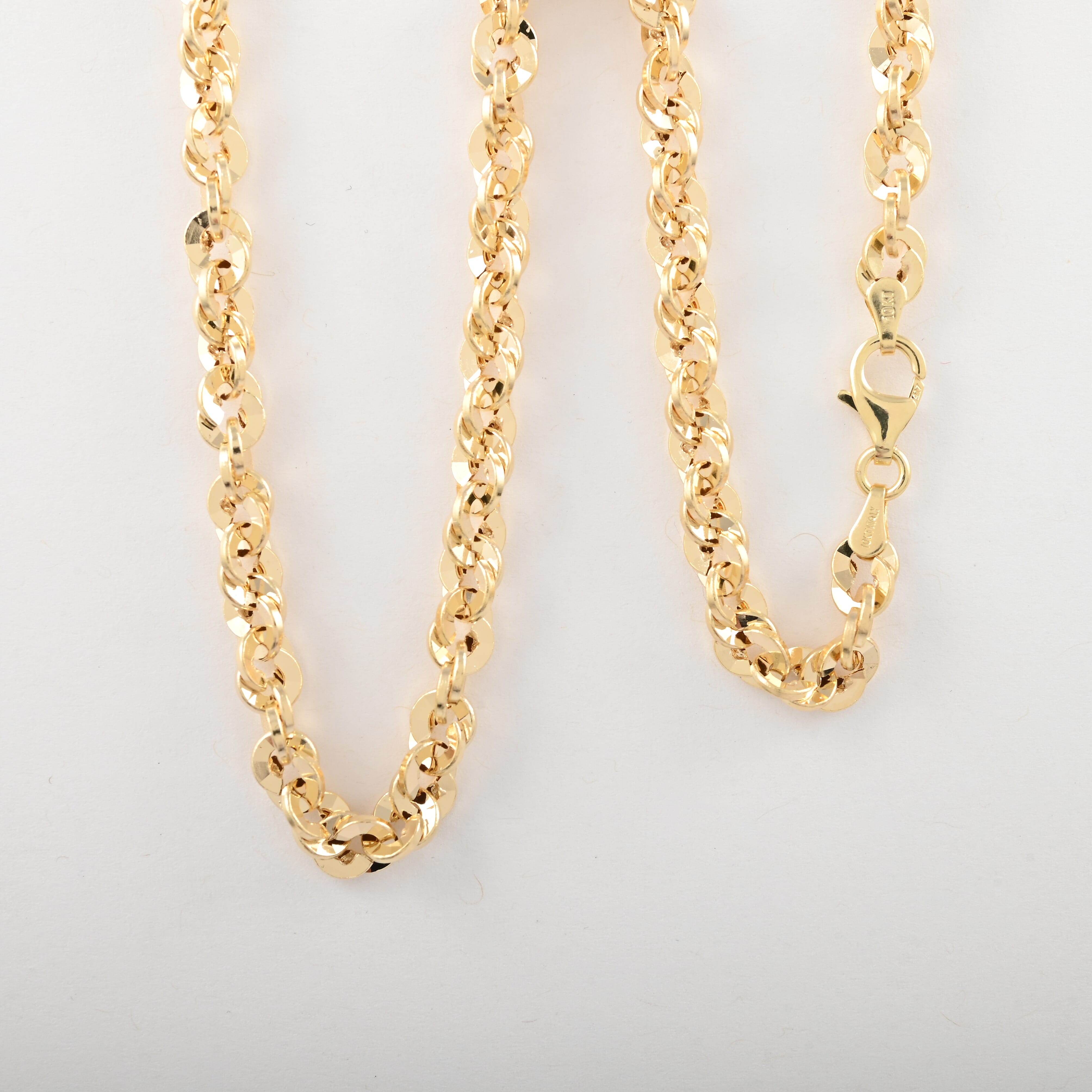 Maestro Gold Collection Italian 10K Yellow Gold 5.2mm Grande Torchon Necklace 18 Inches 8.50 Grams