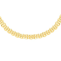 Maestro Gold Collection Italian 10K Yellow Gold 6.1mm Diamond-Cut Royal Infinity Necklace 18-20 Inches 8.0 Grams