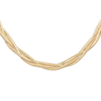 Maestro Gold Collection Italian 10K Yellow Gold 6mm Braided Mesh Necklace 18 Inches 2.75 Grams