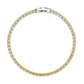 Simulated Yellow Diamond Tennis Bracelet in Silvertone (7.25 In) 8.00 ctw - Sticky add to cart bar