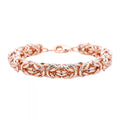 Fashionable Byzantine Link Chain Bracelet in Stainless Steel (7.50-9.00In) (32 g) - Sticky add to cart bar