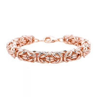 Fashionable Byzantine Link Chain Bracelet in Stainless Steel (7.50-9.00In) (32 g)
