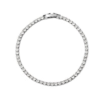 Simulated Yellow Diamond Tennis Bracelet in Silvertone (7.25 In) 8.00 ctw