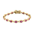 Fissure Filled Ruby Bracelet in YG Vermeil over 925 Sterling Silver? - Sticky add to cart bar