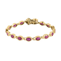 Fissure Filled Ruby Bracelet in YG Vermeil over 925 Sterling Silver?