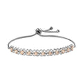 KARIS Simulated Multi Color Diamond Bolo Bracelet in Platinum Bond and Stainless Steel 4.65 ctw - Sticky add to cart bar