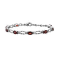 Natural Thai Black Spinel Line Bracelet in Stainless Steel (7.25 In) 4.75 ctw - Sticky add to cart bar