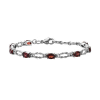 Natural Thai Black Spinel Line Bracelet in Stainless Steel (7.25 In) 4.75 ctw