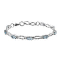 Natural Thai Black Spinel Line Bracelet in Stainless Steel (7.25 In) 4.75 ctw - Sticky add to cart bar
