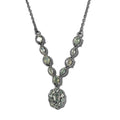 Narsipatnam Alexandrite Cluster Necklace 18-20 Inches in Platinum Over Sterling Silver 2.00 ctw - Sticky add to cart bar