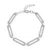White Austrian Crystal in Silvertone