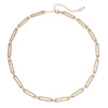White Austrian Crystal in Goldtone