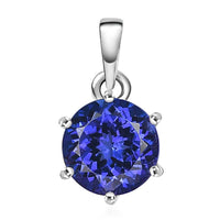 Rhapsody 950 Platinum AAAA Portuguese Cut 161 facet Tanzanite 3.35 ctw Solitaire Pendant