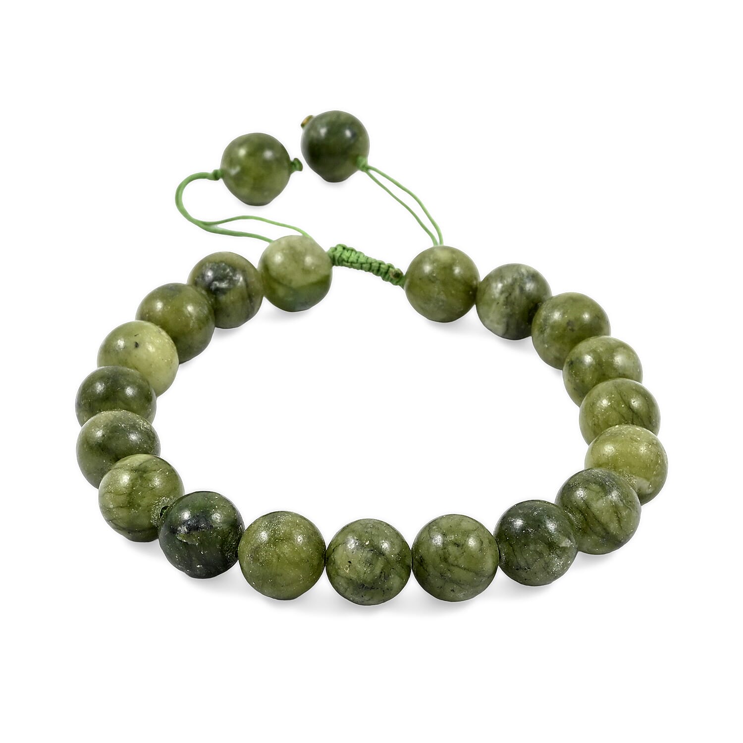Connemara Marble 50.00 ctw Beaded Shambala Bracelet (Adjustable)