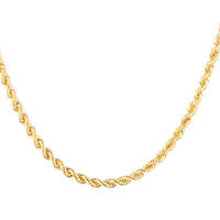 New York Closeout Italian 10K Yellow Gold 4mm Rope Necklace 26 Inches 8.5 Grams