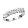 Moissanite VS-EF 7 Stone Ring in Vermeil Yellow Gold Over Sterling Silver (Size 10.0) 1.00 ctw - Sticky add to cart bar