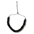Thai Black Spinel Multi Row Beaded Bolo Bracelet in Sterling Silver 36.00 ctw - Sticky add to cart bar