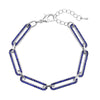 Blue Austrian Crystal in Silvertone
