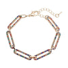 Multi Color Austrian Crystal in Goldtone