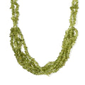 Peridot Chips Multi Row Necklace 20 Inches in Sterling Silver 324.90 ctw - Sticky add to cart bar
