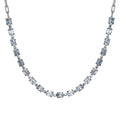 Sky Blue Topaz 10.10 ctw Paper Clip Chain Necklace in Platinum Bond and Stainless Steel 18 Inches - Sticky add to cart bar