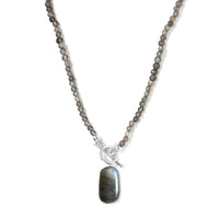 Malagasy Labradorite Beaded Necklace 20 Inches in Sterling Silver 51.30 ctw