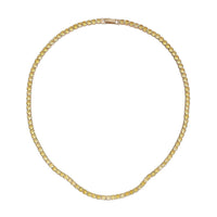Simulated Yellow Diamond Necklace 18 Inches in Goldtone 53.00 ctw