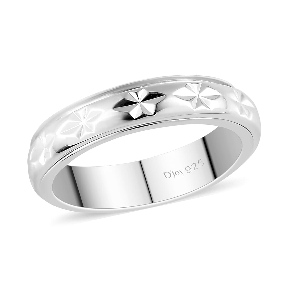 Sterling Silver Spinner Band Ring 2.60 Grams
