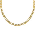 7.6mm Curb Necklace (24 Inches) in ION Plated YG Stainless Steel (27 g) , Tarnish-Free, Waterproof, Sweat Proof Jewelry - Sticky add to cart bar
