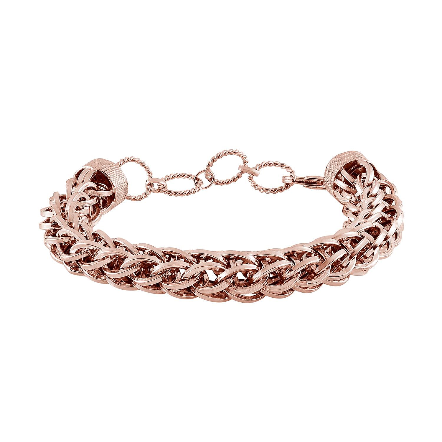 14K Yellow Gold Over Sterling Silver Link Bracelet (7.25 In) 20.10 Grams