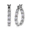 Multi Gemstone Inside Out Hoop Earrings in Stainless Steel 7.85 ctw - Sticky add to cart bar