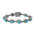 Premium Ethiopian Welo Opal Bracelet in Vermeil YG and Platinum Over Sterling Silver (6.50 In) 14.60 Grams 5.90 ctw - Sticky add to cart bar