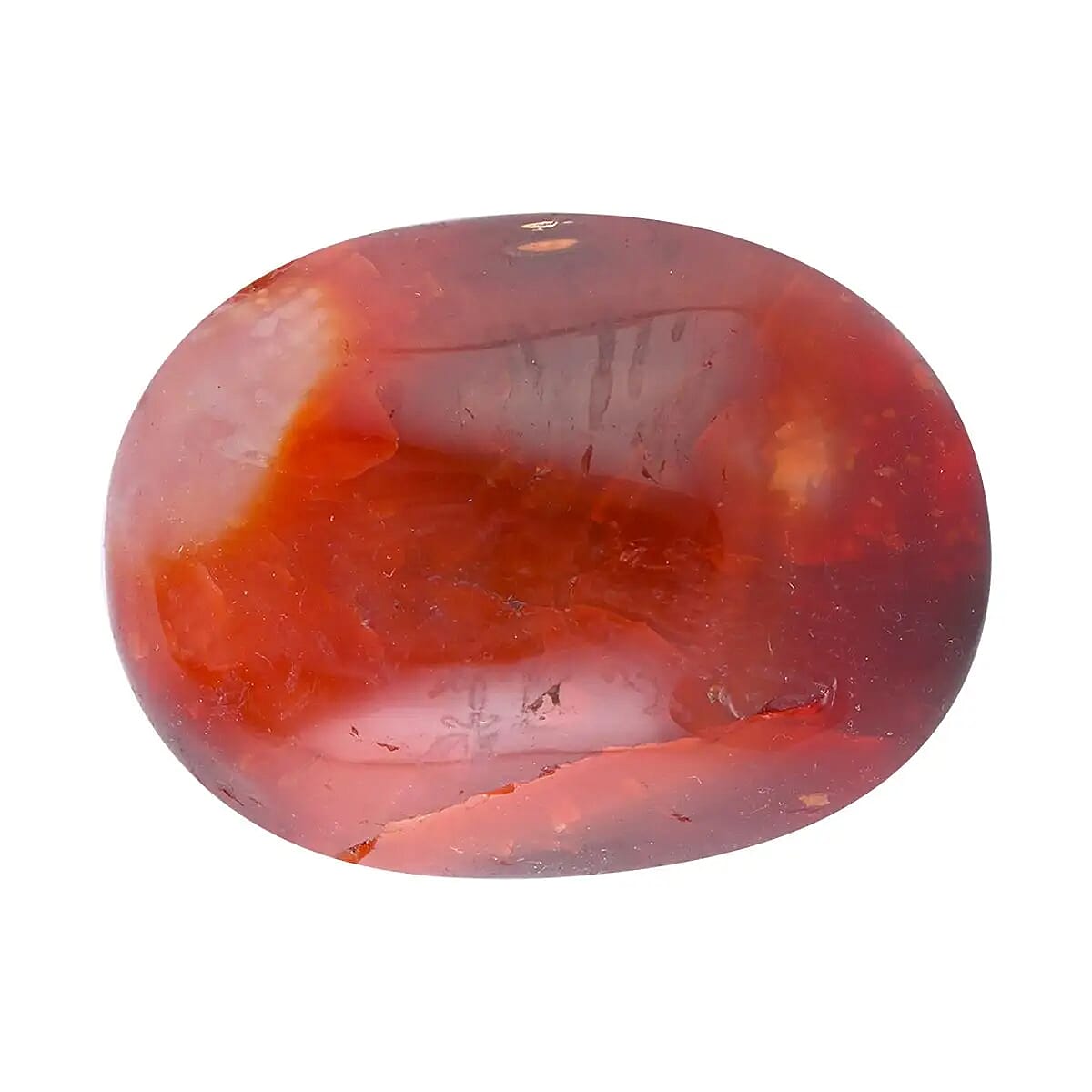Carnelian Palm Stone -S (Approx. 320ctw) , Home Decor Figurine , Decorative Figurine , Living Room Decor