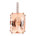 Certified and Appraised Iliana 18K Rose Gold AAA Marropino Morganite and G-H SI Diamond Pendant 22.25 ctw - Sticky add to cart bar