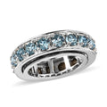 KARIS Emerald Color Crystal Spinner Band Ring in Platinum Bond (Size 5.0) 3.10 ctw - Sticky add to cart bar