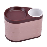 Pink Ball Shape 4 Layer Rotatable Bloom Jewelry Organizer with Mirror (4.33"x4.33"x4.9")