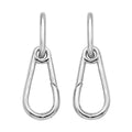 Rhodium Over Sterling Silver Horse Bit Design Enhancer Earrings 5.40 Grams - Sticky add to cart bar