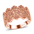 Uncut Natural Pink Diamond Ring in Vermeil Rose Gold Over Sterling Silver (Size 10.0) 0.25 ctw - Sticky add to cart bar