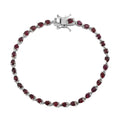 AMERICAN Arizona Anthill Garnet Linking Bracelet in Platinum Over Sterling Silver (8.00 In) 8.35 Grams 7.00 ctw - Sticky add to cart bar