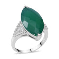Verde Onyx and Natural White Zircon Ring in Platinum Over Sterling Silver 8.85 ctw (Delivered in 8-10 Business Days) - Sticky add to cart bar