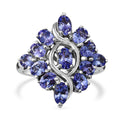 Tanzanite 2.40 ctw Ring in Platinum Over Sterling Silver (Size 5.5) - Sticky add to cart bar
